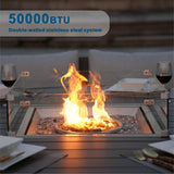 Direct Wicker Outdoor Rattan 50,000BTU Propane Gas Fire Pit Table (Table Only)