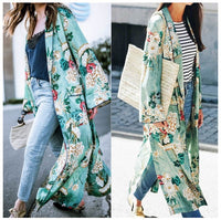 Printed kimono cardigan