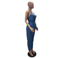 Women's Denim Jumpsuit With Suspender Belt - Northwest Outfitters Trading Co. 
