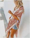 Women's Bohemian Kimono Cardigan Short Sleeve Blouse