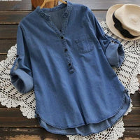 Women's Denim Tunic Tops Small - 5XL- light or dark denim - Northwest Outfitters Trading Co. 